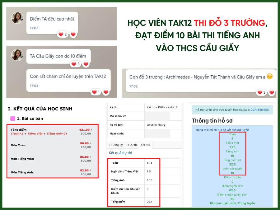 Phản hồi thi vào 10